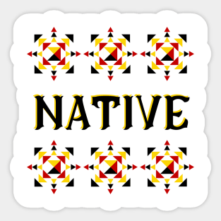 Native Native with Tribal Design Sticker